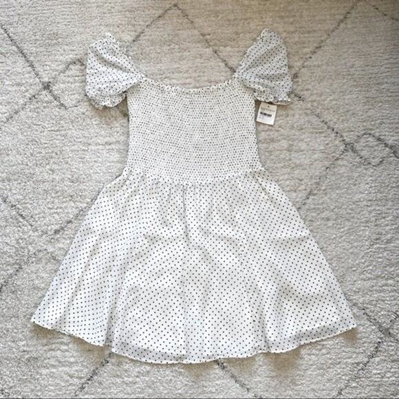 NWT Reformation Bambina Polka Dot Square Neck Mini Dress Size M - Picture 12 of 15